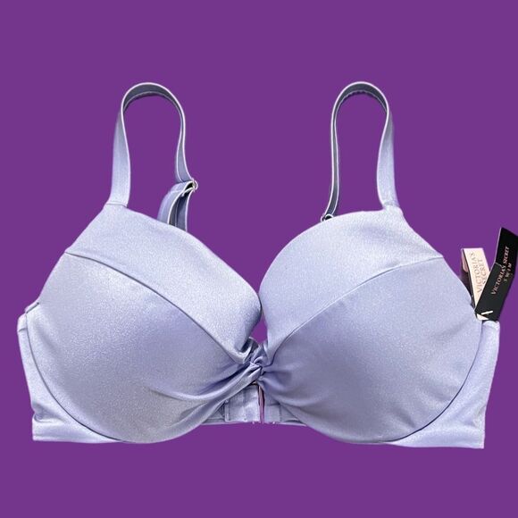 Victorias Secret Swim Twist Removable Push-Up Padding Bikini top Lavender 34D - Picture 1 of 7